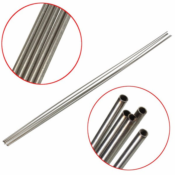 5pcs 304 Stainless Steel Capillary Tube OD 2mm x 1.6mm ID Stainless Pipe Length 500mm