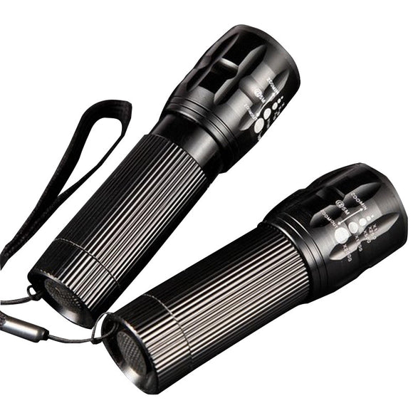 XANES  Zoomable Flashlight 3 Modes Portable Torch Light Waterproof Outdoor Hunting Emergency Lamp