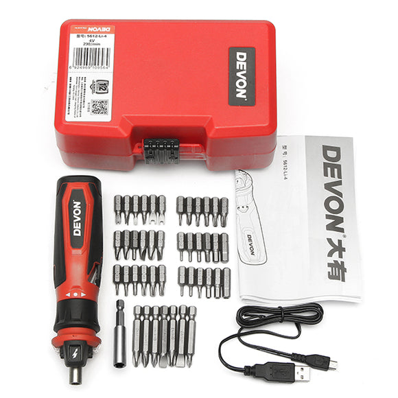 DEVON 46 In 1 Multifunctional Electric Screwdriver Set Household Rechargeable Screwdriver