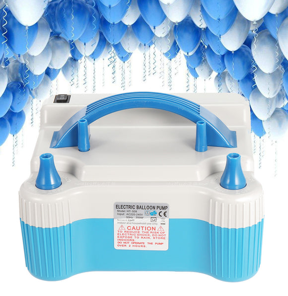 700W 220V Dual Tip Electric Balloon Air Pump Portable Inflator Blower Wedding Party