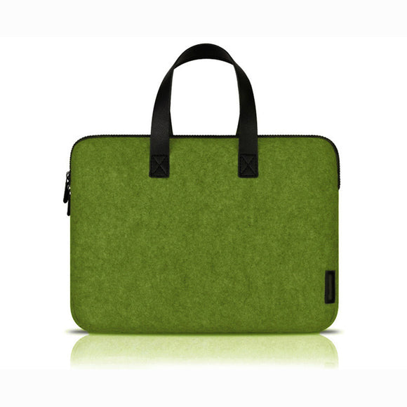 15.4 inch green simple fashion felt Laptop Bag