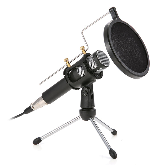 USB Professional Home Studio Condenser Microphone for Live Broadcast Podcast Recording PC Laptop for Windows