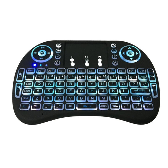 2.4GHz Wireless 7 Colors Rainbow Backlight Keyboard With Touchpad Mouse For TV Box/Smart TV/PC