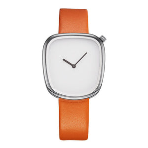 SINOBI 9705 Luxury Simple Design Leather Strap Fashion Men Women Quartz Wrist Watch