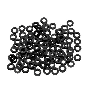 100Pcs M2 M2.5 M3 Black Plastic Nylon Washer Plated Spacer for RC Model