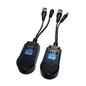 2Pcs 230PV 2-IN-1 Combined Power and Video Passive Twisted Pair Transceiver