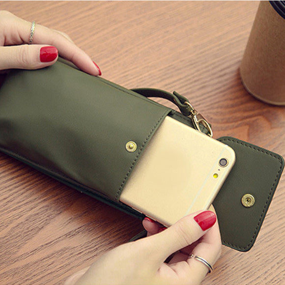 Women PU Leather Phone Wallet Detachable Strap Handbag Purse Crossbody Bag