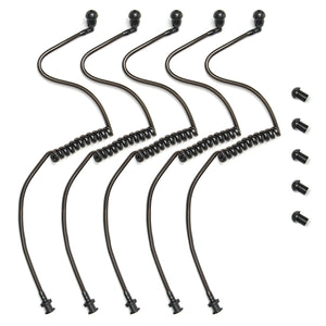 5Pcs Walkie Talkie Earpiece Air Tube Earpiece Air Tube Earplug for Two Way Radio Replacement