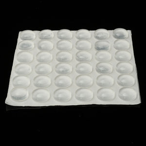 36Pcs Self-Adhesive Clear Round Rubber Bumpers Pad Feet 14mm5.5mm