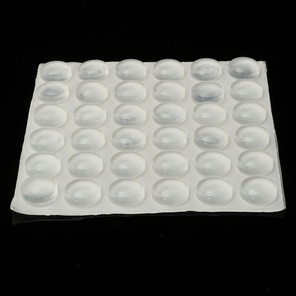 36Pcs Self-Adhesive Clear Round Rubber Bumpers Pad Feet 14mm5.5mm