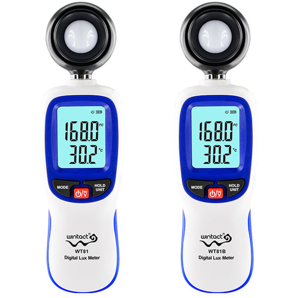 Wintact WT81 WT81B bluetooth Digital Lux Meter Illuminometer Mini Light Meter Temperature Tester