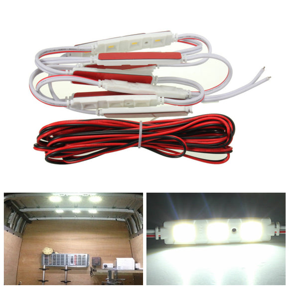 10pcs LED Car Interior Light For LWB Van Lorries Sprinter Ducato Transit 12V DIY