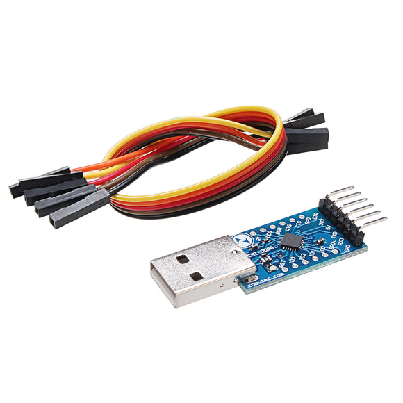 5st CP2104 USB 2.0 till TTL-adapter UART 6pin Serial Converter-modul STC PRGMR med kabel