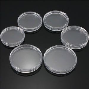 30-40mm Coin Storage Transparent Plastic Small Round Box