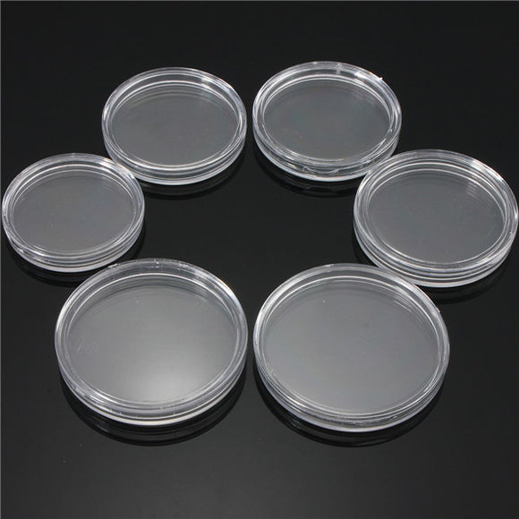 30-40mm Coin Storage Transparent Plastic Small Round Box