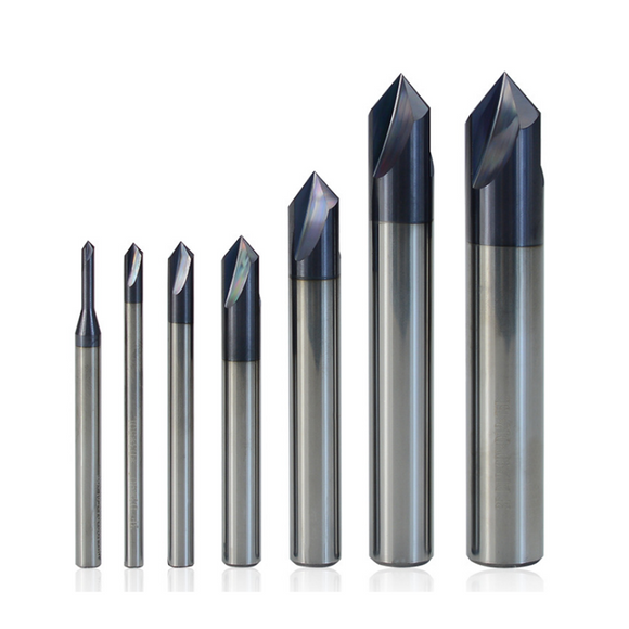 Drillpro 90 Degree Chamfer End Mill 3 Flute 2-12mm Carbide CNC Deburring Router Bit for Engraving Chamering Milling Cutter