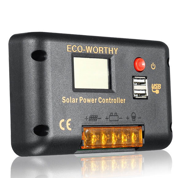 Solar Charge Controller 15A LCD Display Controller Solar Controller For PWM Solar Power Panel Water Pump