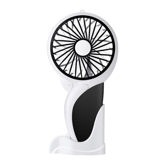 Well Star WT-N10 Handheld Mini USB Woodpecker Fan with Base LED Light Lamp Fan Rechargeable Air Cooler Silent Cooling Fan For Home Office Student Dormitory Outdoors Travelling