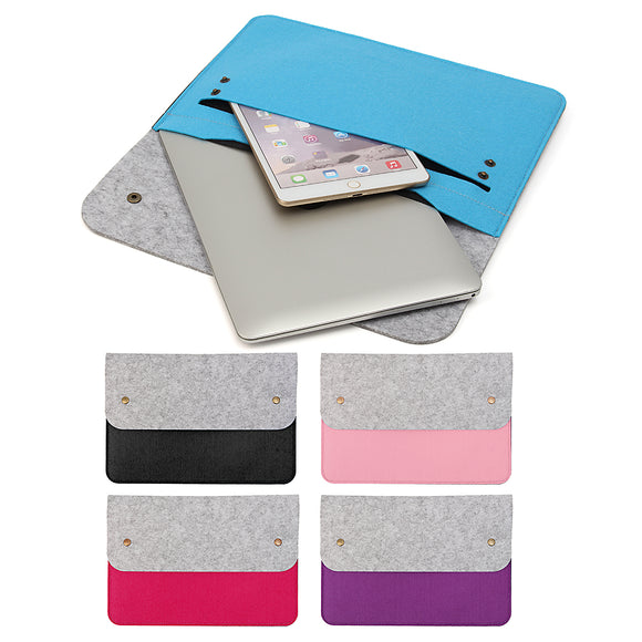 Wool Felt Laptop Sleeve Bag Notebook Case Carrying Handle Bag For Macbook Air 11 Inch
