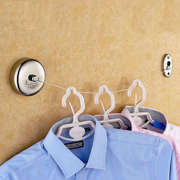 2.5m Stainless Steel Retractable Indoor Clothes Line For Home Hotel