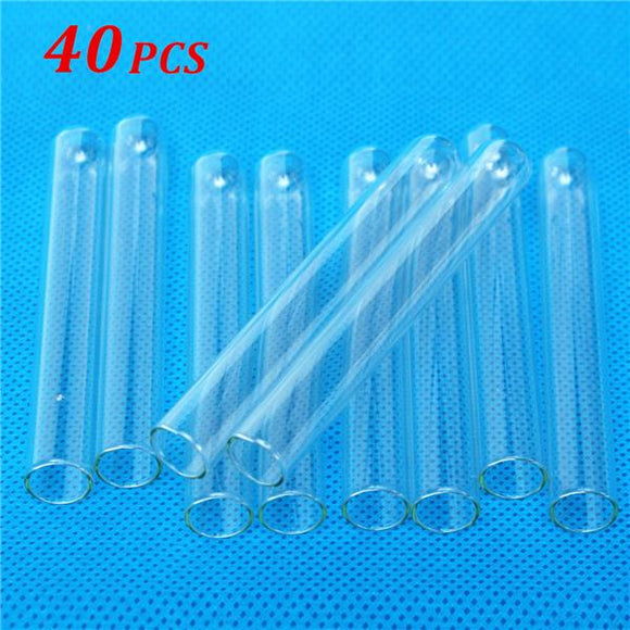 40Pcs 13x100mm Lab Chemistry Borosilicate Glass Test Tubes