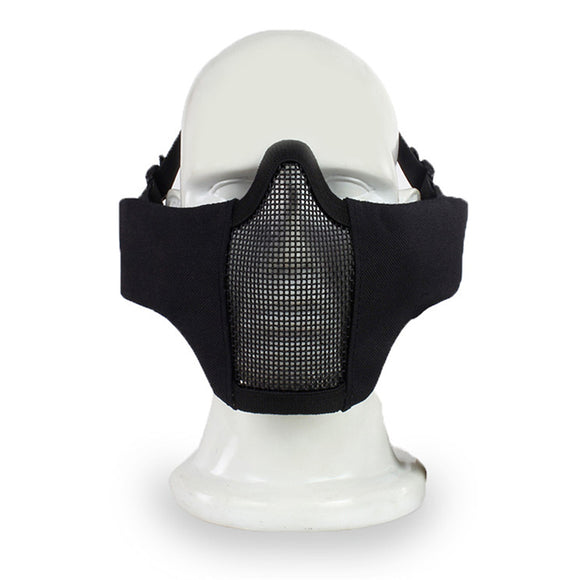 Tactical Half Face Mask Wire Steel Net Mesh Airsoft Paintball Hunting Protective Breathable Mask