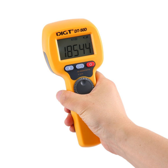 DIGT DT-50D 7.4V 1100mAh 60-49999 Strobes/min 750LUX Handhold LED Stroboscope Rotational Speed Measurement Flash Tachometer Velocimeter