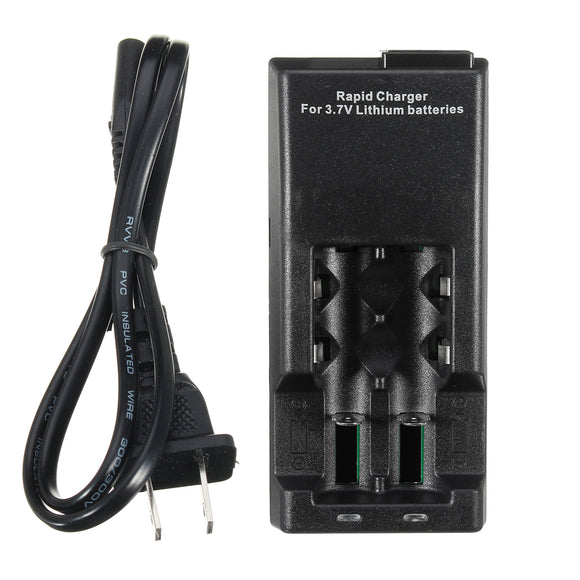 Rapid Dual Slot Battery Charger For 14500 17500 18500 17670 18650 Lithium Batteries
