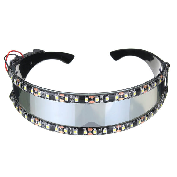 LED Motorcycle Glasses Cosplay Holiday Decoration Halloween Gift Festival Nightclub Stage Props