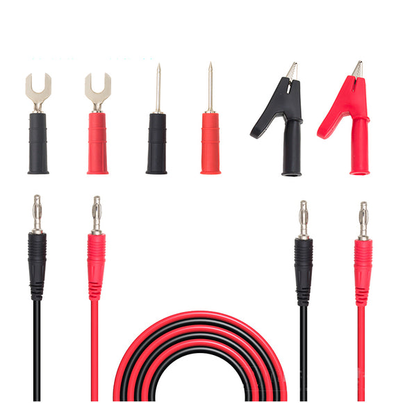 8 In 1 1M  Combined Multimeter Test Line Banana Plug U-shaped Fork Crocodile Clip 2.0 Pin Test Cable