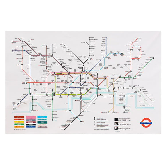 35x23 Inches London Underground Metro Map Retro Wall Art Silk Poster Home Decor