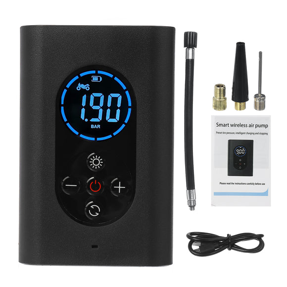 150PSI 4000mAh 80W Portable Digital Air Pump With Power Bank LED Light Function For Car Bicycle Motorcycle Tires Inflation