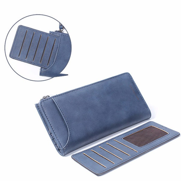 Women Retro Hasp Long Wallet Detachable Card Holder Coin Bags 5.5'' Phone Purse For Iphone 7Plus