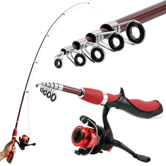 Carbon Fiber Rod Superhard Boat Ice Fly Lure Fishing Rod Reel Combo Fishing Tackle Set