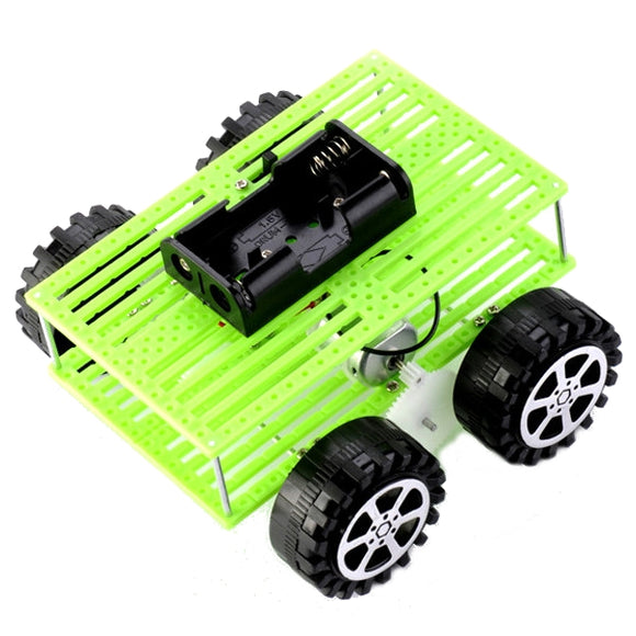 Small Four Wheel Car Toy Kit Handmade Assembly Material Package For Children