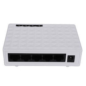 5V 5-Port RJ-45 10/100Mbps Ethernet Network Switch Auto-MDI/MDIX Hub with US Plug