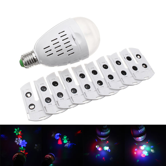 ARILUX 3W E27 RGBW 10 Patterns Projector LED Stage Light Bulb for Christmas Party Bar AC110-240V
