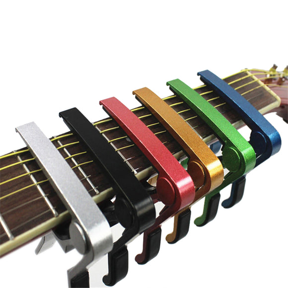 6 Colors Guitar Tuner Aluminum Alloy Tune Clamp Key Trigger Capo for Acoustic Electric Guitar
