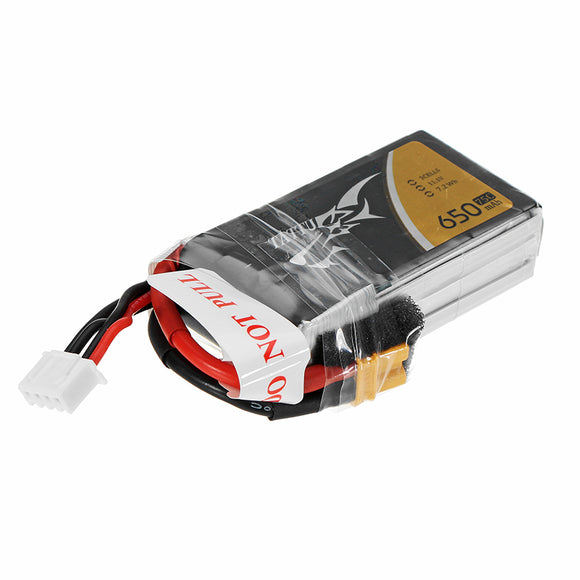 TATTU 11.1V 650mAh 75C 3S1P Lipo Battery with XT30U-F Plug for RC Quadcopter