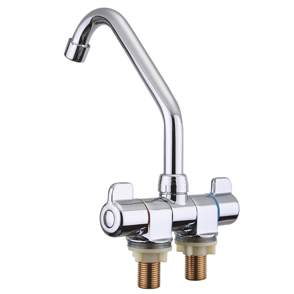 Bathroom Kitchen Sink Basin Faucet 360 Rotating Spout Hot and Cold Water Mixer Tap