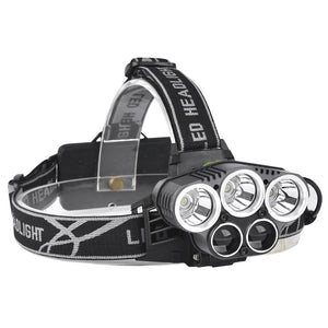 XANES 2309-B Bicycle Headlight 5 Switch Modes XML-T6+2XPE Blue Light Outdoor Sports HeadLamp