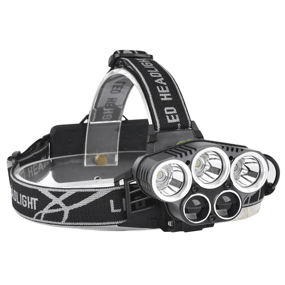 XANES 2309-B Bicycle Headlight 5 Switch Modes XML-T6+2XPE Blue Light Outdoor Sports HeadLamp
