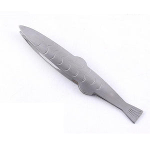 KCASA KC-FC080 Stainless Steel Fish Shape Tweezer Pig Hair Plier Clamp Fish Bone Clip Kitchen Tools