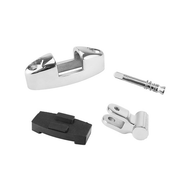 4Pcs BSET MATEL Stainless Steel 316 Boat Bimini Top Mount Swivel Deck Hinge With Rubber Pad Quick Release Pin Marine Accessories