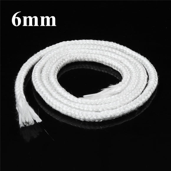 1M 6mm Cotton Round Wick Alkali Free Glass Fiber Rope Smokeless Green Rope Alcohol lamp Wick Rope
