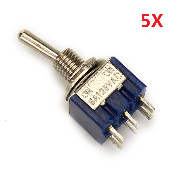 Wendao SMT-202 ON/ON AC 125V 6A 6 Pins Toggle Rocker Switch 10pcs