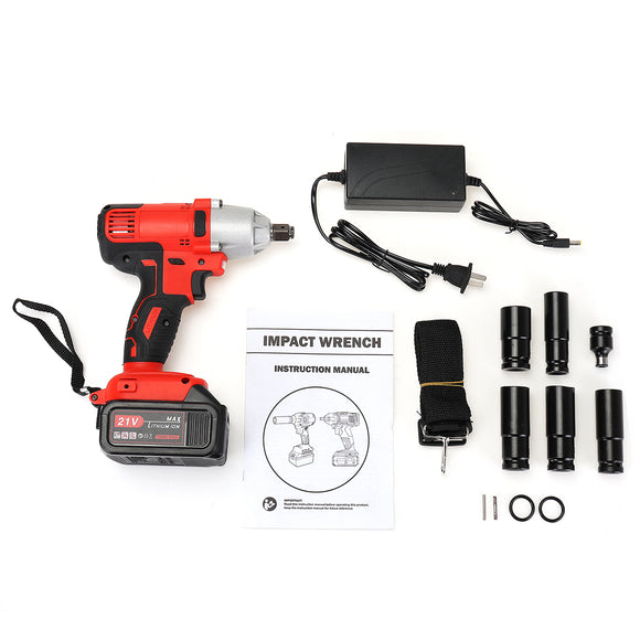 1/2 350N.m 1600W Brushless Cordless Electric Impact Wrench 15000mAh Battery