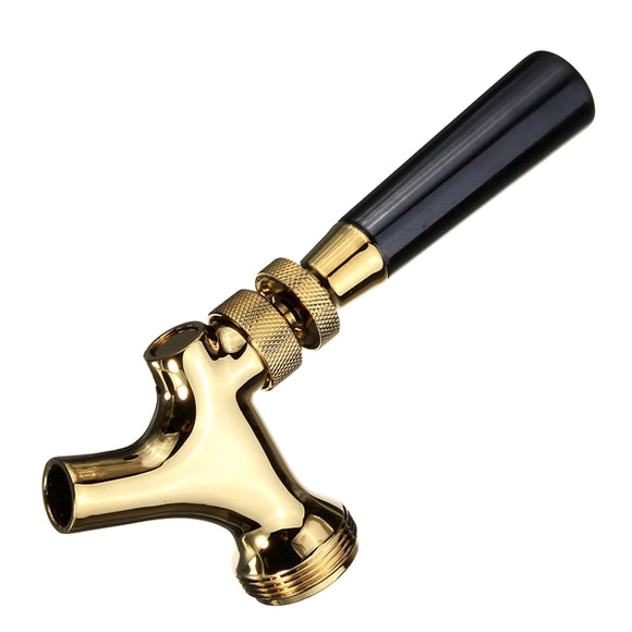 Gold Draft Beer Faucet Brass Beer Tap Faucet Draft Beer Shank 100*62mm