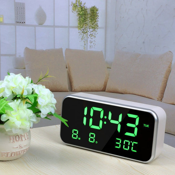 VST CL-002 Big Screen LED Digital Multi-function Music Alarm Clock with Temperature Snooze Date And