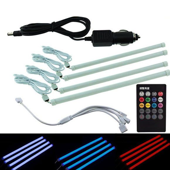 4in1 RGB Voice Controller 30CM Car Atmosphere Lamp Interior Chassis Lights